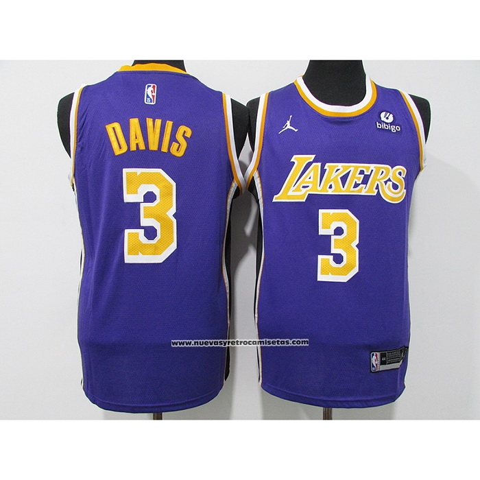 Maglia Los Angeles Lakers Anthony Davis #3 Statement 2021-22 Violaa